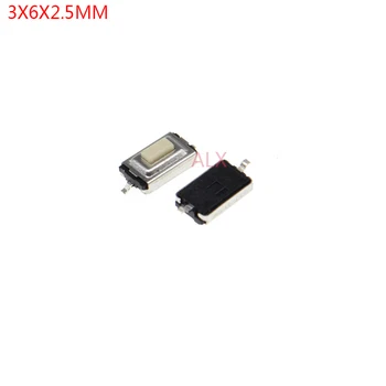 100TK 3X6x2.5mm 2PIN SMD TAKTITUNNE surunupp-lüliti Mikro-key power puutetundlikud lülitid 3x6x2.5 3*6*2.5 MM Light touch